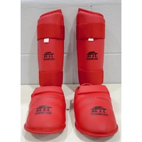 Shin & Instep Guard Red Large WKF