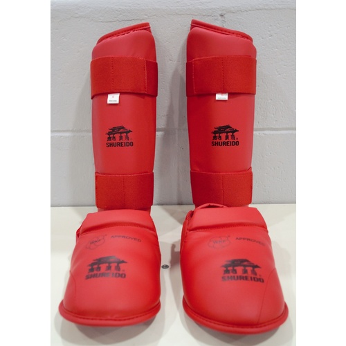 Shin & Instep Guard Red Medium WKF