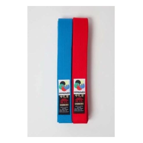 WKF Approved Red & Blue Belt Set for Kata [Size: 4]